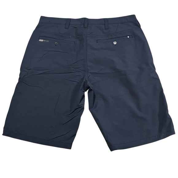 Hurley Hybrid Shorts Mens 31 Navy Blue Stretch Flat Front 9 Inseam - Picture 2 of 4